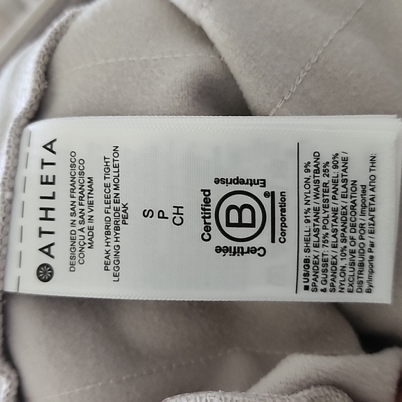 Athleta peak hybrid Fleece tight Size Small - Picture 14 of 15